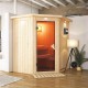 Sauna traditionnel d’angle Tonja Plug &Play - 3 à 4 places 68mm KARIBU