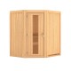 Sauna traditionnel d’angle Tonja Plug &Play - 3 à 4 places 68mm KARIBU