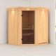Sauna traditionnel d’angle Tonja Plug &Play - 3 à 4 places 68mm KARIBU