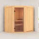 Sauna traditionnel d’angle Tonja Plug &Play - 3 à 4 places 68mm KARIBU