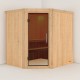 Sauna traditionnel d’angle Lilja Plug &Play - 4 à 6 places 68mm KARIBU