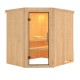 Sauna traditionnel d’angle Lilja Plug &Play - 4 à 6 places 68mm KARIBU