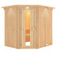 Sauna traditionnel d’angle Lilja Plug &Play - 4 à 6 places 68mm KARIBU