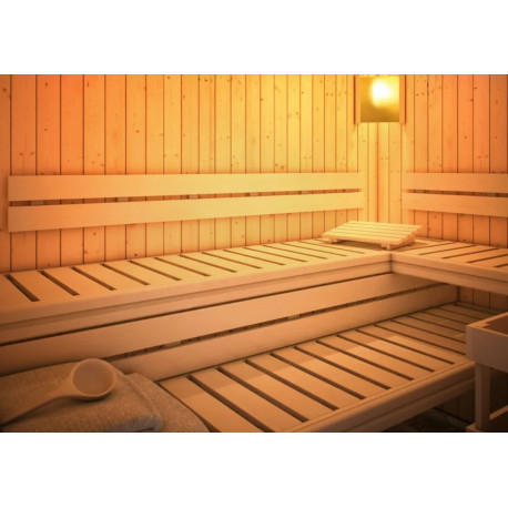 Set 1 - ensemble panneaux de dossier et de banc Premium pour sauna - Karibu