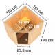 Sauna traditionnel d'angle TAURIN 2 à 3 places 68mm avec poêle Easy Bio 9000W - porte en verre clair - KARIBU