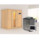 Sauna traditionnel VARIADO avec poêle Easy Bio 9000W sans couronne - KARIBU