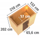 Sauna traditionnel VARIADO avec poêle Easy Bio 9000W et couronne - KARIBU 