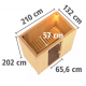 Sauna traditionnel VARIADO - poêle 9000W ctrl intégré et couronne - KARIBU