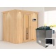 Sauna traditionnel BODIN - poêle 9000W ctrl externe et couronne - KARIBU