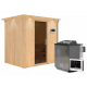 Sauna traditionnel BODIN - poêle Easy Bio 9000W et couronne - KARIBU