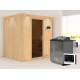 Sauna traditionnel BODIN - poêle Easy Bio 9000W et couronne - KARIBU