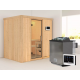 Sauna traditionnel BODIN - poêle Easy Bio 9000W sans couronne - KARIBU