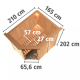 Sauna traditionnel d'angle CARIN - poêle Easy Bio 9000W et couronne - KARIBU