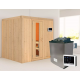Sauna traditionnel SODIN - sans couronne - poêle avec ctrl externe - KARIBU