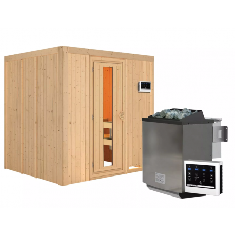 Sauna traditionnel SODIN - poêle Easy Bio 9000W - sans couronne - KARIBU