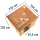 Sauna traditionnel SODIN 3 à 4 places 68mm - poêle Easy Bio 9000W - couronne - porte à économie d'énergie KARIBU