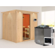 Sauna traditionnel SODIN - poêle Easy Bio 9000W - couronne - KARIBU