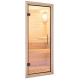 Sauna traditionnel SODIN 3 à 4 places 68mm - poêle 9000W ctrl intégré - sans couronne - porte en verre clair KARIBU