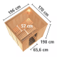 Sauna traditionnel SODIN 3 à 4 places 68mm - poêle 9000W ctrl intégré - sans couronne - porte en verre clair KARIBU