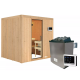 Sauna traditionnel SODIN - poêle 9000W ctrl externe - sans couronne - KARIBU
