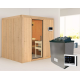 Sauna traditionnel SODIN - poêle 9000W ctrl externe - sans couronne - KARIBU