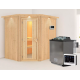 Sauna traditionnel d'angle SIIRIN - poêle Easy Bio 9000W - couronne -KARIBU