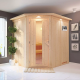 Sauna traditionnel d'angle SIIRIN - poêle Easy Bio 9000W - couronne -KARIBU