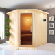 Sauna traditionnel d'angle SIIRIN - poêle Easy Bio 9000W - couronne - KARIBU