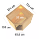 Sauna traditionnel d’angle Mia Plug &Play - 4 places - poêle 9KW ctrl externe - sans couronne - porte éco d'énergie Woodfeeling