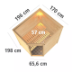 Sauna traditionnel d’angle Mia Plug &Play - 4 places - poêle Easy Bio 9000W - sans couronne - porte éco d'énergie Woodfeeling