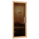 Sauna traditionnel d’angle Mia Plug &Play - 4 places 38mm - poêle 9KW ctrl externe - sans couronne - porte moderne Woodfeeling