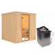 Sauna traditionnel Tromsö - poêle 9KW ctrl intégré - Karibu