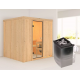 Sauna traditionnel Tromsö - poêle 9KW ctrl intégré - Karibu