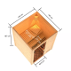 Sauna traditionnel Sandra 2 à 3 places 38mm - poêle 9KW ctrl externe - sans couronne lumineuse - Woodfeeling
