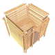 Sauna traditionnel Sandra 2 à 3 places 38mm - poêle 9KW ctrl intégré - couronne lumineuse - Woodfeeling