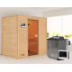 Sauna traditionnel Selena 2 à 3 places 38mm - poêle Easy Bio 9000W - sans couronne lumineuse - Woodfeeling