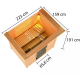 Sauna traditionnel Selena 2 à 3 places 38mm - poêle 9KW ctrl intégré - couronne lumineuse - Woodfeeling