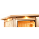 Sauna traditionnel Selena 2 à 3 places 38mm - poêle 9KW ctrl intégré - couronne lumineuse - Woodfeeling