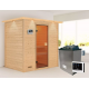 Sauna traditionnel Selena 2 à 3 places 38mm - poêle 9KW ctrl externe - couronne lumineuse - Woodfeeling