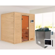Sauna traditionnel Adelina - poêle 9KW ctrl externe - sans couronne lumineuse - Karibu