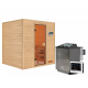 Sauna traditionnel Adelina - poêle Easy Bio 9000W - sans couronne lumineuse - Karibu