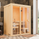 Sauna traditionnel d'intérieur en bois Avari 1, 1 à 2 places 68mm KARIBU