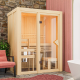 Sauna traditionnel d'intérieur en bois Avari 1, 1 à 2 places 68mm KARIBU