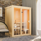 Sauna traditionnel d'intérieur Avari 1 - 1 à 2 places 68mm - poêle 3,6KW ctrl intégré - KARIBU