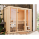 Sauna traditionnel d'intérieur en bois Avari 2, 2 à 3 places 68mm - KARIBU
