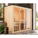 Sauna traditionnel d'intérieur en bois Avari 2, 2 à 3 places 68mm - KARIBU
