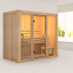 Sauna traditionnel d'intérieur en bois Avari 2, 2 à 3 places 68mm - KARIBU