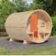 Sauna Tonneau 2 - 4 à 6 places bois massif 38 mm KARIBU