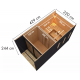 Sauna d'extérieur Miramar - noir avec vestibule - poêle Easy Bio 9000W - 3 à 6 places 73mm - KARIBU