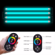 Eclairage d’ambiance du dessous du banc avec quatre tubes lumineux LED coloré avec télécommande pour sauna – Karibu